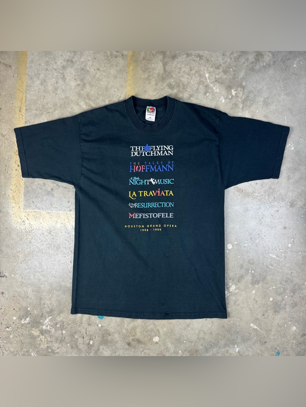 Houston Grand Opera 1998-1999 T-Shirt Large Fruit of the Loom Vintage Musical